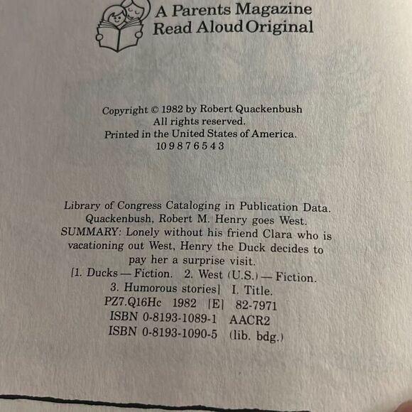 Henry Goes West by Robert Quackenbush, Vintage Hardcover 1982. - Picture 5 of 6